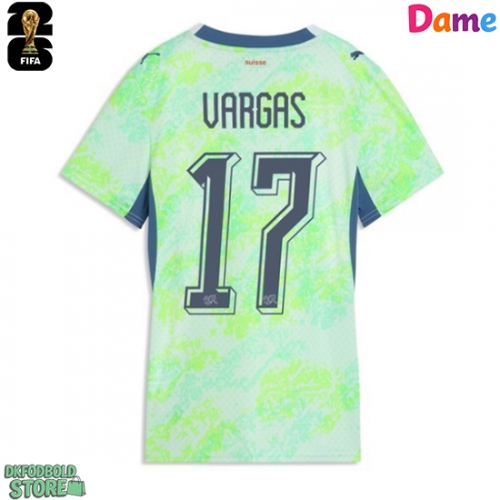 Schweiz Ruben Vargas #17 Replika Udebanetrøje Dame VM 2026 Kortærmet